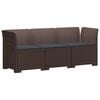 vidaXL Sofa ogrodowa 3-osobowa z poduszkami w rattanowym wyglądzie PP