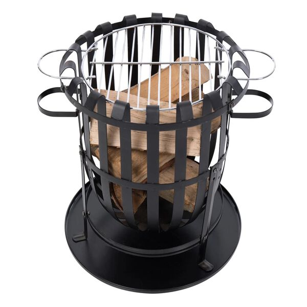 RedFire Kosz paleniskowy Dallas, czarny, stalowy