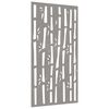 vidaXL Ogrodowa dekoracja ścienna, 105x55 cm, stal kortenowska, bambus
