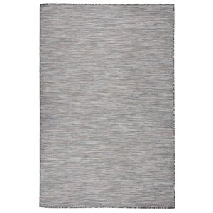 vidaXL Dywan zewnętrzny o płaskim splocie 120x170cm, brązowo-niebieski