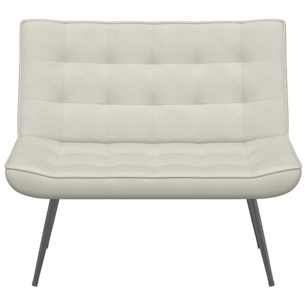 vidaXL Ławka kremowa 110x74x84 cm aksamitna