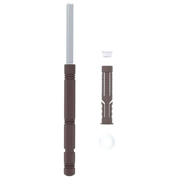 vidaXL Uchwyty do p&oacute;łek wiszących 12 pcs Beżowy &Oslash;14 x 210 mm Stal