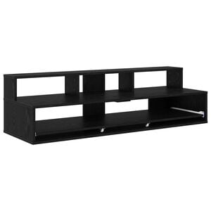 vidaXL Biurko studyjne Czarny dąb 130 x 42,5 x 36 cm