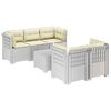 vidaXL 5-osobowa sofa ogrodowa z poduszkami w stylu rattanowym PP