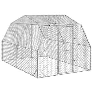 vidaXL Kurnik dla kur, 2,5x4x2,25 m, stal