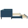vidaXL Sofa rozsuwana z szufladami, niebieska, 80x200 cm, aksamit
