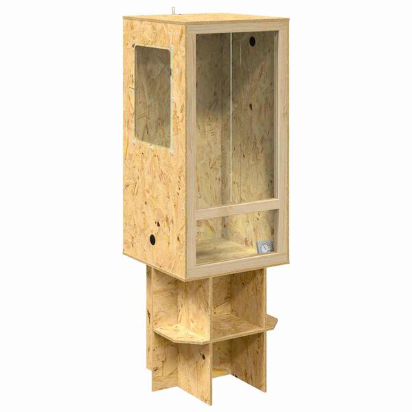 vidaXL Terrarium Brązowy 50 x 50 x 130 cm OSB