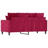vidaXL Sofa 2-osobowa, winna czerwień, 140 cm, tapicerowana aksamitem
