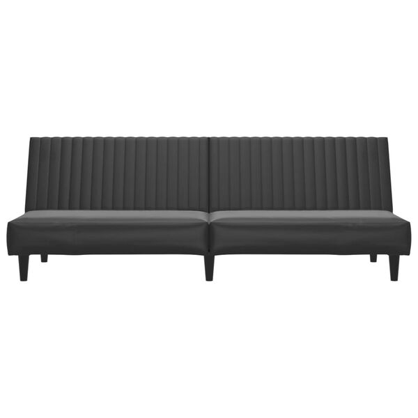 vidaXL 2-osobowa sofa, czarna, sztuczna sk&oacute;ra