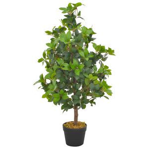 vidaXL Sztuczne drzewko laurowe z doniczką, zielone, 90 cm