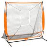 vidaXL Uniwersalny trenażer baseballowy, czarny, 174x76x158,5 cm