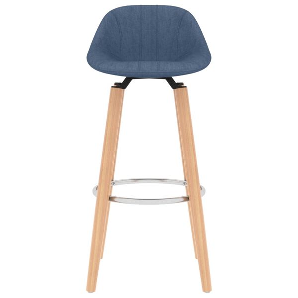 vidaXL Krzesła barowe, 2 szt., niebieskie, tapicerowane tkaniną