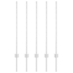 vidaXL Wbudowany słupek ogrodzeniowy 5 szt. srebrny 140 cm