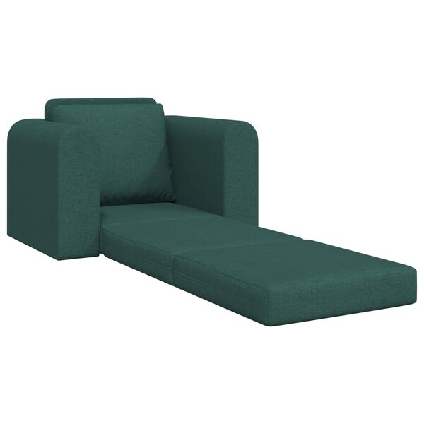 vidaXL Sofa Bed Ciemna zieleń 98 x 71 x 83 cm tkanina