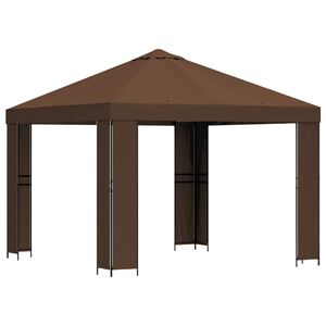 vidaXL Altana 3 x 3 m brązowy Poliester i Stal 190 gsm