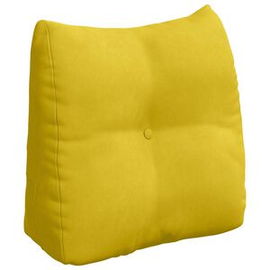 vidaXL Poduszka na plecy Ż&oacute;łty 45 x 24 x 50 cm Aksamit