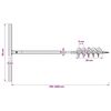 Świder glebowy z uchwytem, 100 mm, z rurą przedłużającą, 13 m, stal