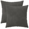 vidaXL Poszewka na poduszkę 2 pcs HEERLEN ciemnoszary 45 x 45 cm Welur