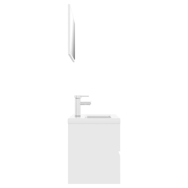 vidaXL Zestaw mebli łazienkowych, biały, płyta wi&oacute;rowa