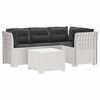 vidaXL Sofa ogrodowa dla 4 os&oacute;b z poduszkami w stylu rattanowym PP