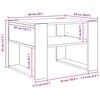 vidaXL Stolik kawowy Biały 66 x 53 x 45 cm Materiał drewnopochodny