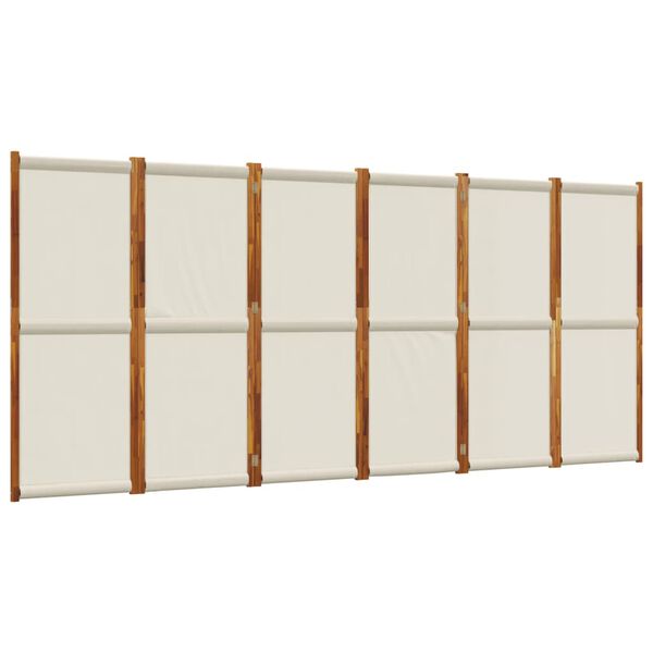 vidaXL Parawan 6-panelowy, jasnoszary, 420x180 cm