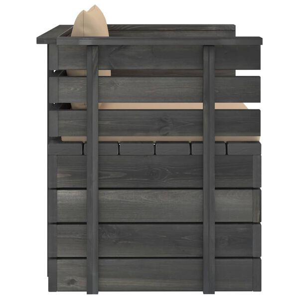 vidaXL 12-cz. zestaw wypoczynkowy z palet, z poduszkami, lita sosna