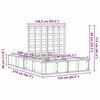 vidaXL Ramka łóżka Woskowy Brąz 140 x 200 cm Lite drewno sosnowe