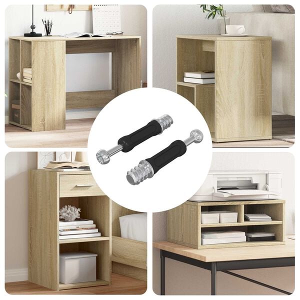 vidaXL Śruba zamka krzywkowego 2 pcs Srebrny i czarny M6 x 40 mm Metal