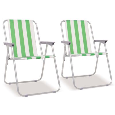 vidaXL Składane krzesła kempingowe, 2 szt., stalowe, 52x62x75 cm