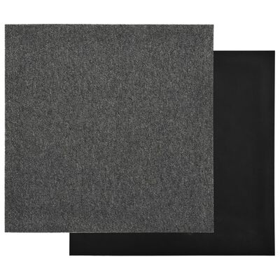 vidaXL Podłogowe płytki dywanowe, 20 szt., 5 m², 50x50 cm, antracytowe