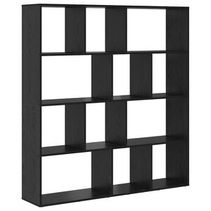 vidaXL Szafka na książki 12 poziomy 132 x 29 x 141,5 cm Czarny Dąb