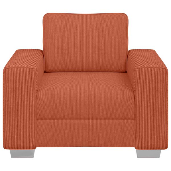 vidaXL Sofa Fotel Czerwony Pomarańczowy 100x77x82 cm Tkanina Kordowa
