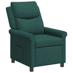 vidaXL Fotel z funkcją relaksu Ciemnozielony 69 x 93 x 102 cm tkanina
