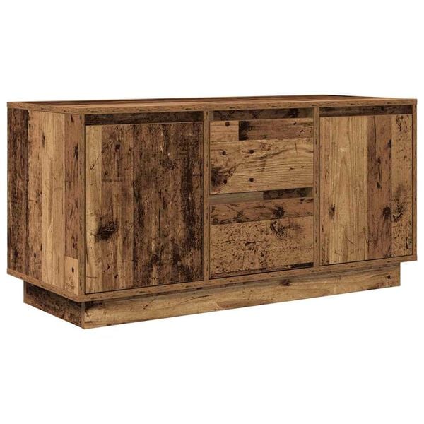 vidaXL Szafka RTV z oświetleniem LED Stare drewno 100x41x50 cm