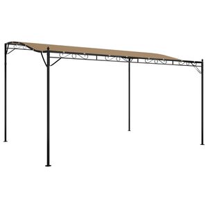 vidaXL Zadaszenie, kolor taupe, 4x3 m, 180 g/m&sup2;, tkanina i stal