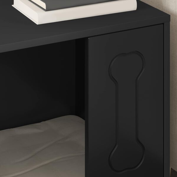 vidaXL Domek dla Ps&oacute;w Czarny 44 x 42 x 49 cm Materiał drewnopochodny