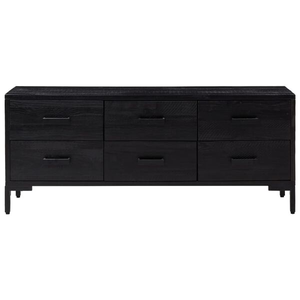 vidaXL Szafka do przechowywania, czarna, 110x30x45 cm, drewno sosnowe