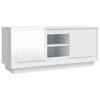 vidaXL Szafka pod TV, wysoki połysk, biała, 102x35x45 cm