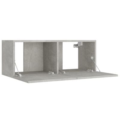 vidaXL Zestaw 4 szafek telewizyjnych, szarość betonu