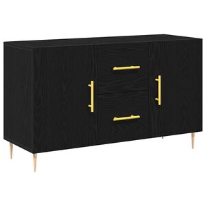 vidaXL Bufet Czarny Dąb 100 x 36 x 60 cm Drewno inżynieryjne