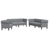 vidaXL Sofa do salonu 3 pcs Jasnoszary tkanina