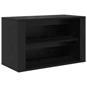 vidaXL Stojak na buty 75 x 35 x 45 cm Drewno inżynieryjne Czarny dąb