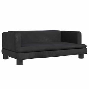 vidaXL Legowisko dla psa, czarne, 80x45x30 cm, aksamit