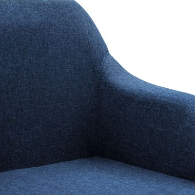 vidaXL Obrotowe krzesło do jadalni, niebieskie, tkanina