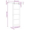 vidaXL Drzwi przesuwne Brązowy 83 x 232 cm Lite drewno sosnowe
