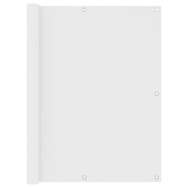 vidaXL Parawan balkonowy, biały, 120x600 cm, tkanina Oxford