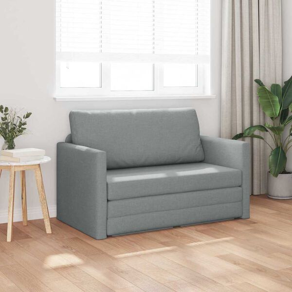 vidaXL Sofa Bed Jasnoszary 124 x 71 x 78 cm Aksamit