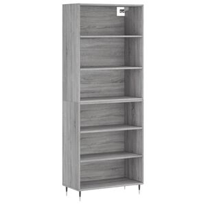 vidaXL Regał szary dąb sonoma 69,5x32,5x180 cm materiał drewnopochodny