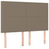 vidaXL Zagł&oacute;wek taupe 144x5x118/128 cm materiał